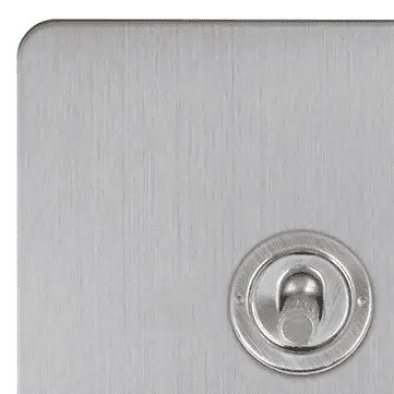 Brushed Chrome Flat Plate Art Deco Toggle Switches