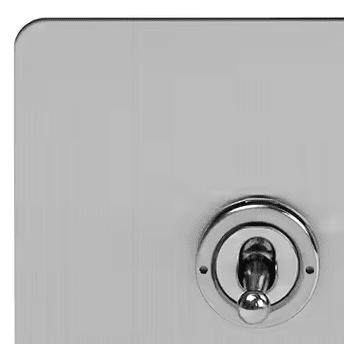 Brushed Chrome Flat Plate Classic Toggle Switches