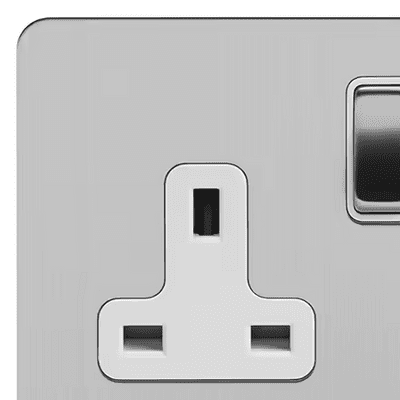 Brushed Chrome Flat Plate Switches & Sockets