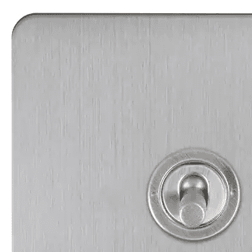 Brushed Chrome Flat Plate Vintage Knurled Toggle Switches