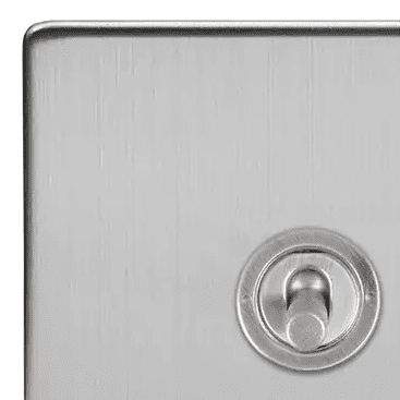 Brushed Chrome Vintage Knurled Toggle Switches