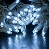 ConnectPro MV032 White Outdoor 5m LED String Lights, Connectable, White Rubber Cable