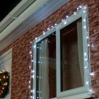 ConnectPro MV032 White Outdoor 5m LED String Lights, Connectable, White Rubber Cable