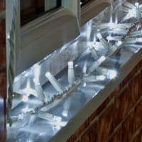 ConnectPro MV032 White Outdoor 5m LED String Lights, Connectable, White Rubber Cable