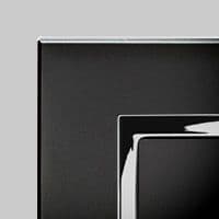 Crystal Black Chrome Trim Glass Switches & Sockets
