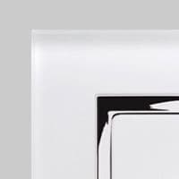 Crystal White Chrome Trim Glass Switches & Sockets