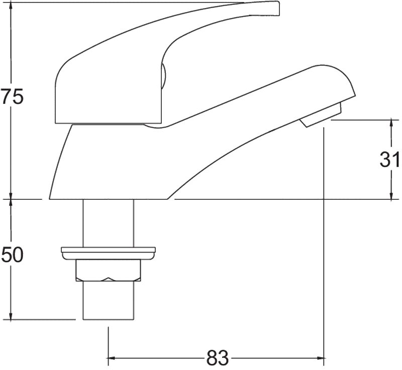 Deva ADORE101 Adore Chrome Lever Basin Taps (pair)