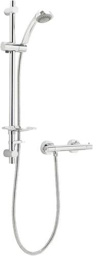 Deva COMBMEF Combi Chrome Thermostatic Bar Shower with Multi Mode Slider Kit