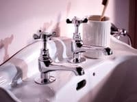 Deva CR19 Coronation Chrome Basin Hot & Cold Traditional Taps