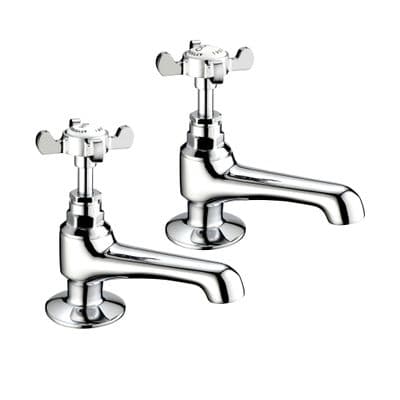 Deva CR19 Coronation Chrome Basin Hot & Cold Traditional Taps