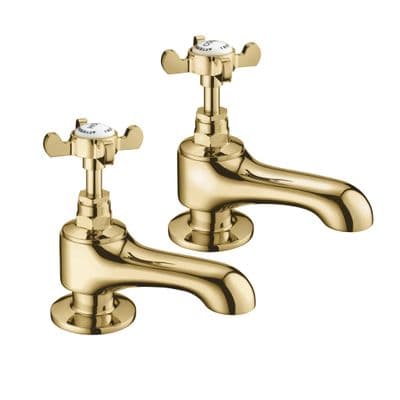 Deva CR20/501 Coronation Traditional Gold Bath Taps (pair)