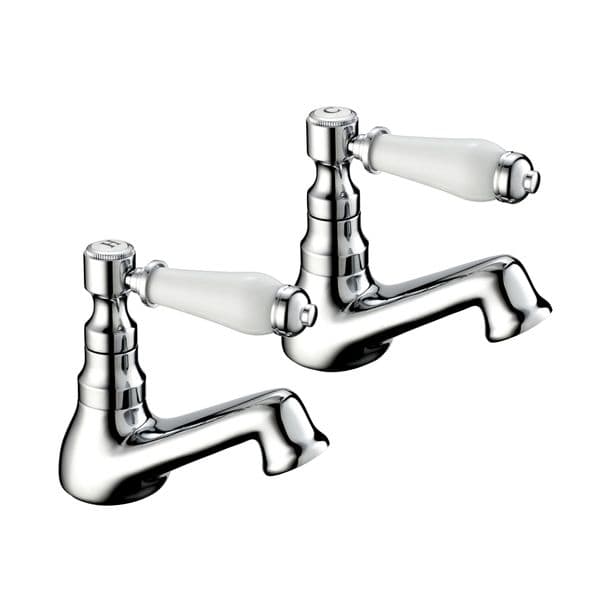 Deva GE01 Georgian Chrome Basin Hot & Cold Traditional Lever Taps