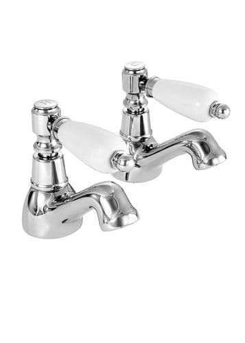 Deva GE01 Georgian Chrome Basin Hot & Cold Traditional Lever Taps