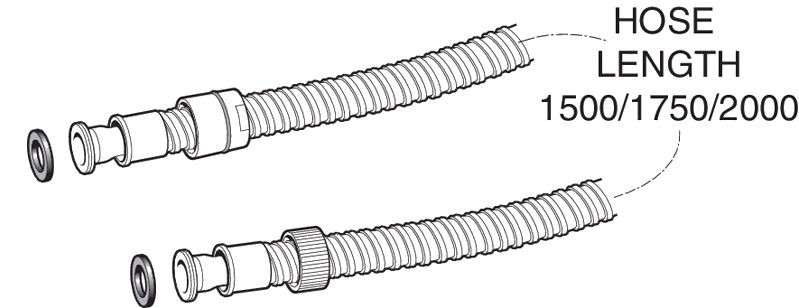 Deva HOS1.5CPS01 1.5m Chrome Flexible Double Interlocked Shower Hose