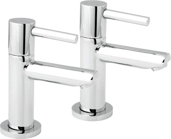 Deva INS101 Insignia Chrome Basin Hot & Cold Lever Taps