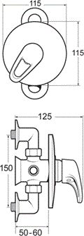 Deva LACVMANM03 Lace Chrome Exposed Concealed Manual Shower Mixer Valve