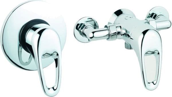 Deva LACVMANM03 Lace Chrome Exposed Concealed Manual Shower Mixer Valve
