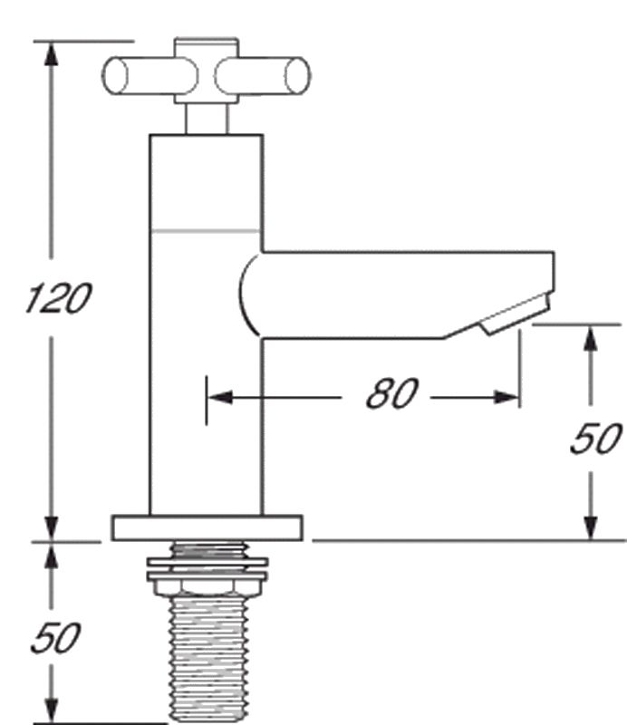 Deva MOT101 Motif Chrome Basin Hot & Cold Cross Head Taps
