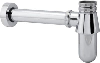Deva TCP625 Chrome Plated Traditional Basin Waste Bottle Trap & Chrome Pipe