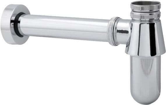 Deva TCP625 Chrome Plated Traditional Basin Waste Bottle Trap & Chrome Pipe