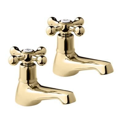 Deva TUD01/501 Tudor Traditional Gold Basin Taps (pair)