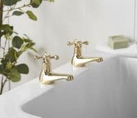 Deva TUD02/501 Tudor Traditional Gold Bath Taps (pair)