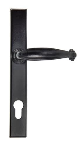 From The Anvil 33035 Black Cottage Slimline Lever Espag. Lock Set