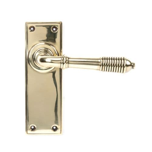 From The Anvil 33083 Aged Brass Reeded Lever Latch Set