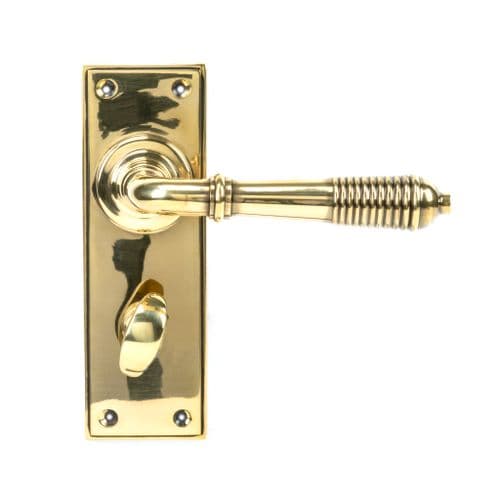 From The Anvil 33084 Aged Brass Reeded Lever Bathroom Set