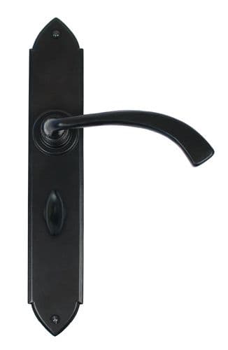 From The Anvil 33138 Black Gothic Curved Sprung Lever Bathroom Set