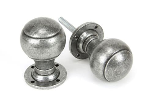 From The Anvil 45156 Pewter Regency Mortice/Rim Knob Set