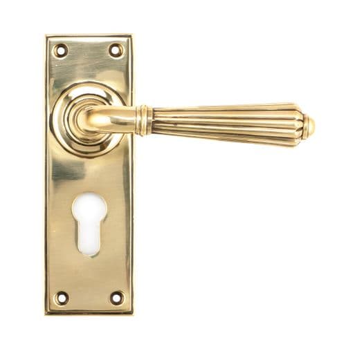 From The Anvil 45313 Aged Brass Hinton Lever Euro Set