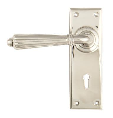 From The Anvil 45322 Polished Nickel Hinton Lever Lock Set