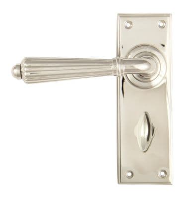 From The Anvil 45324 Polished Nickel Hinton Lever Bathroom Set