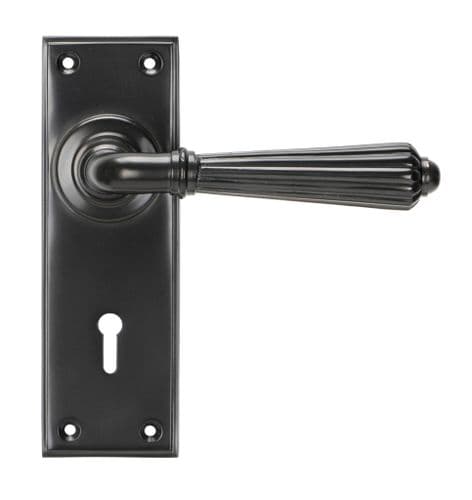 From The Anvil 45328 Aged Bronze Hinton Lever Lock Set