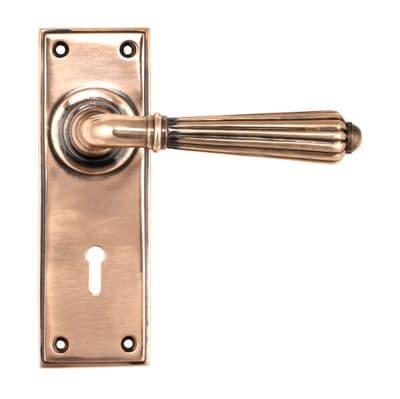 From The Anvil 45334 Polished Bronze Hinton Lever Lock Set