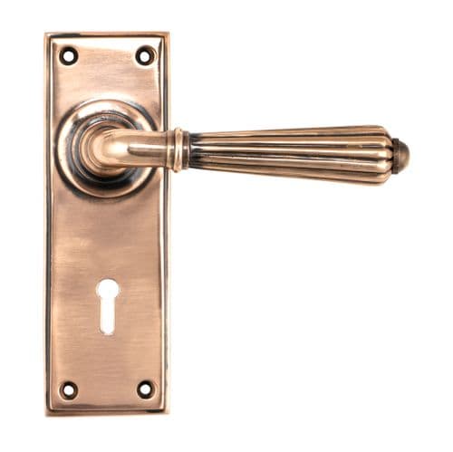 From The Anvil 45334 Polished Bronze Hinton Lever Lock Set