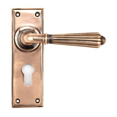 From The Anvil 45337 Polished Bronze Hinton Lever Euro Set