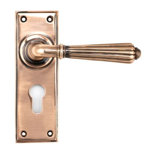 From The Anvil 45337 Polished Bronze Hinton Lever Euro Set
