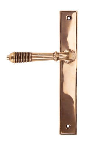 From The Anvil 45428 Polished Bronze Reeded Slimline Lever Latch