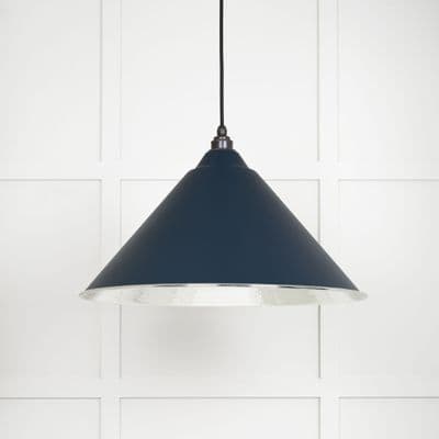 From The Anvil 45433DU Hammered Nickel Hockley Pendant in Dusk