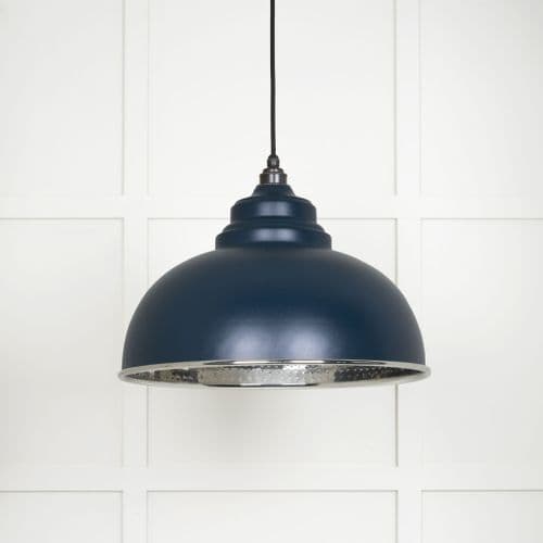 From The Anvil 45472DU Hammered Nickel Harborne Pendant in Dusk