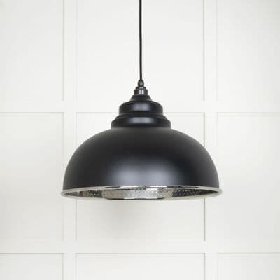 From The Anvil 45472EB Hammered Nickel Harborne Pendant in Elan Black