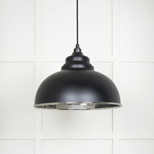 From The Anvil 45472EB Hammered Nickel Harborne Pendant in Elan Black