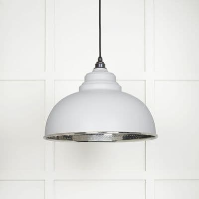 From The Anvil 45472F Hammered Nickel Harborne Pendant in Flock