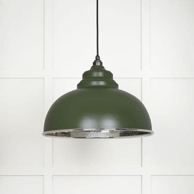 From The Anvil 45472H Hammered Nickel Harborne Pendant in Heath