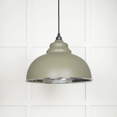 From The Anvil 45472TU Hammered Nickel Harborne Pendant in Tump