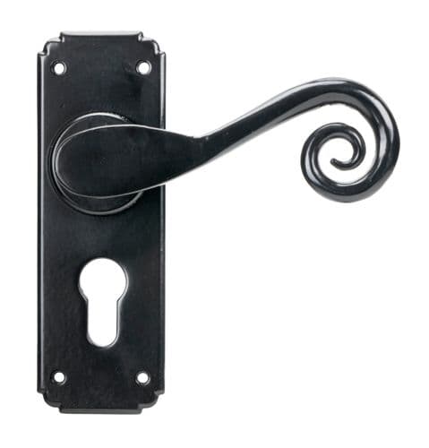 From The Anvil 45591 Black Monkeytail Lever Euro Lock Set