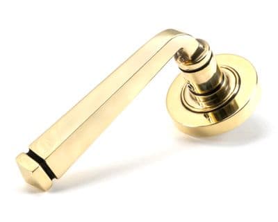 From The Anvil 45611 Aged Brass Avon Round Lever on Rose Set (Plain)
