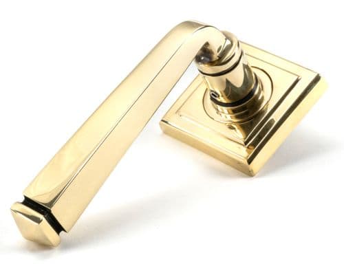 From The Anvil 45614 Aged Brass Avon Round Lever on Rose Set (Square)